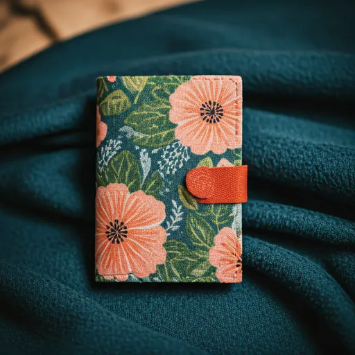 A tiny hand-stitched notebook