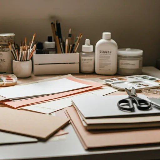 Hands working on a notebook binding